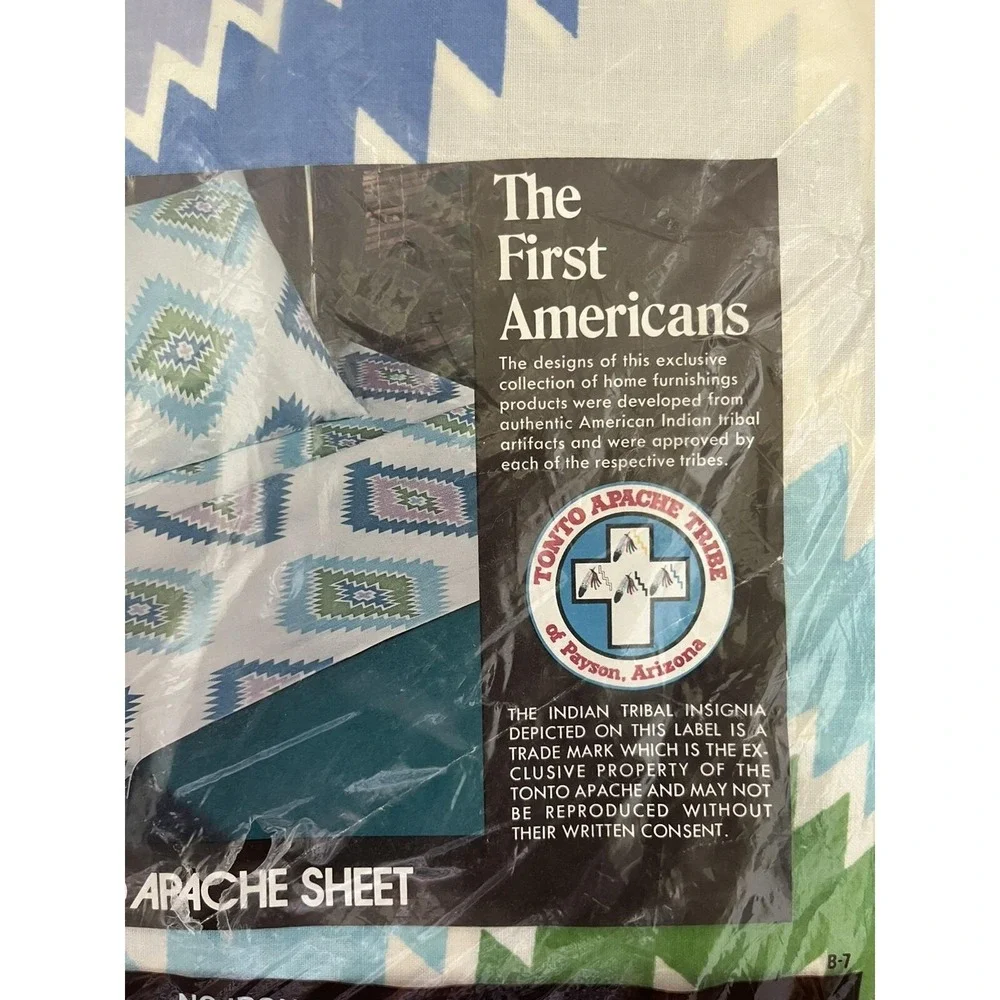 VTG NOS Bibb Double FLAT Sheet Tonto APACHE Tribe Sealed